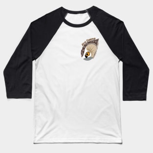 Northern Saw-whet Owl (Large Text) Baseball T-Shirt